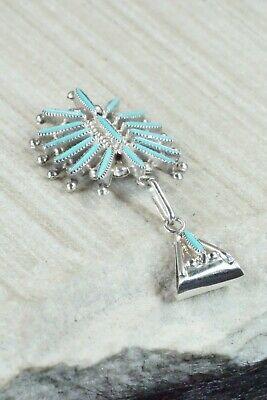 Turquoise & Sterling Silver Pendant - Colin Lalio - High Lonesome Trading