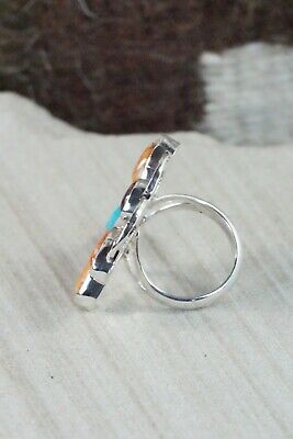 Multi Stone & Sterling Silver Ring - Bobby Platero - Size 5.75