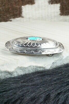 Turquoise & Sterling Silver Belt Buckle - Wilbert Muskett Sr.