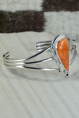 Navajo Spiny Oyster & Sterling Silver Bracelet - Daniel Benally