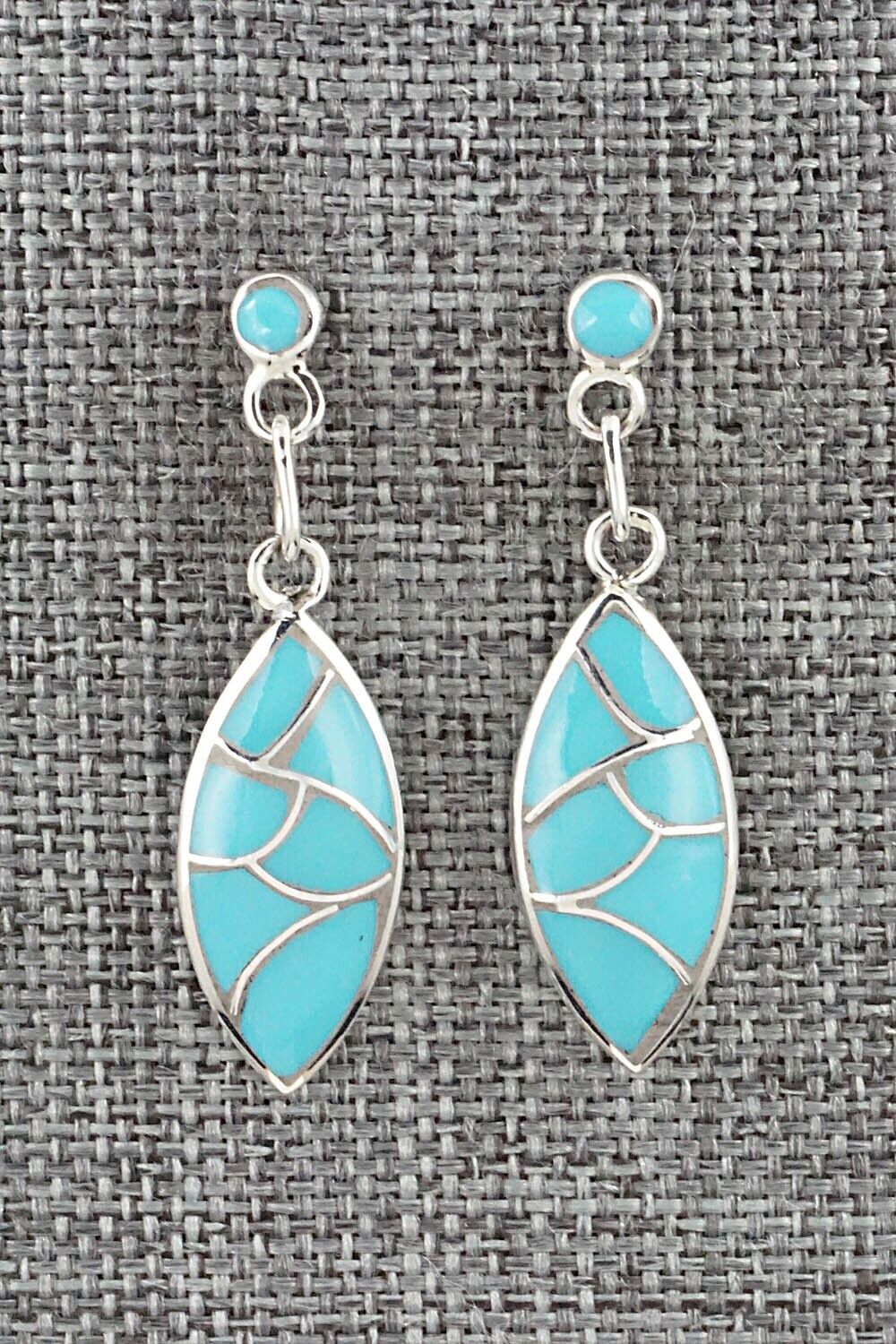 Turquoise & Sterling Silver Earrings - Orena Leekya