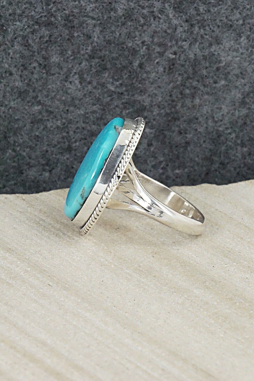 Turquoise & Sterling Silver Ring - Alice Rose Saunders - Size 7