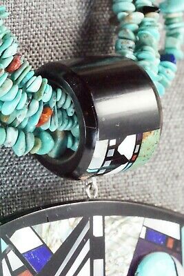 Turquoise, Multi Stone Pendant & Sterling Silver Necklace - Chris Nieto