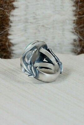 Navajo Turquoise & Sterling Silver Ring - Thomas Yazzie - Size 5.75