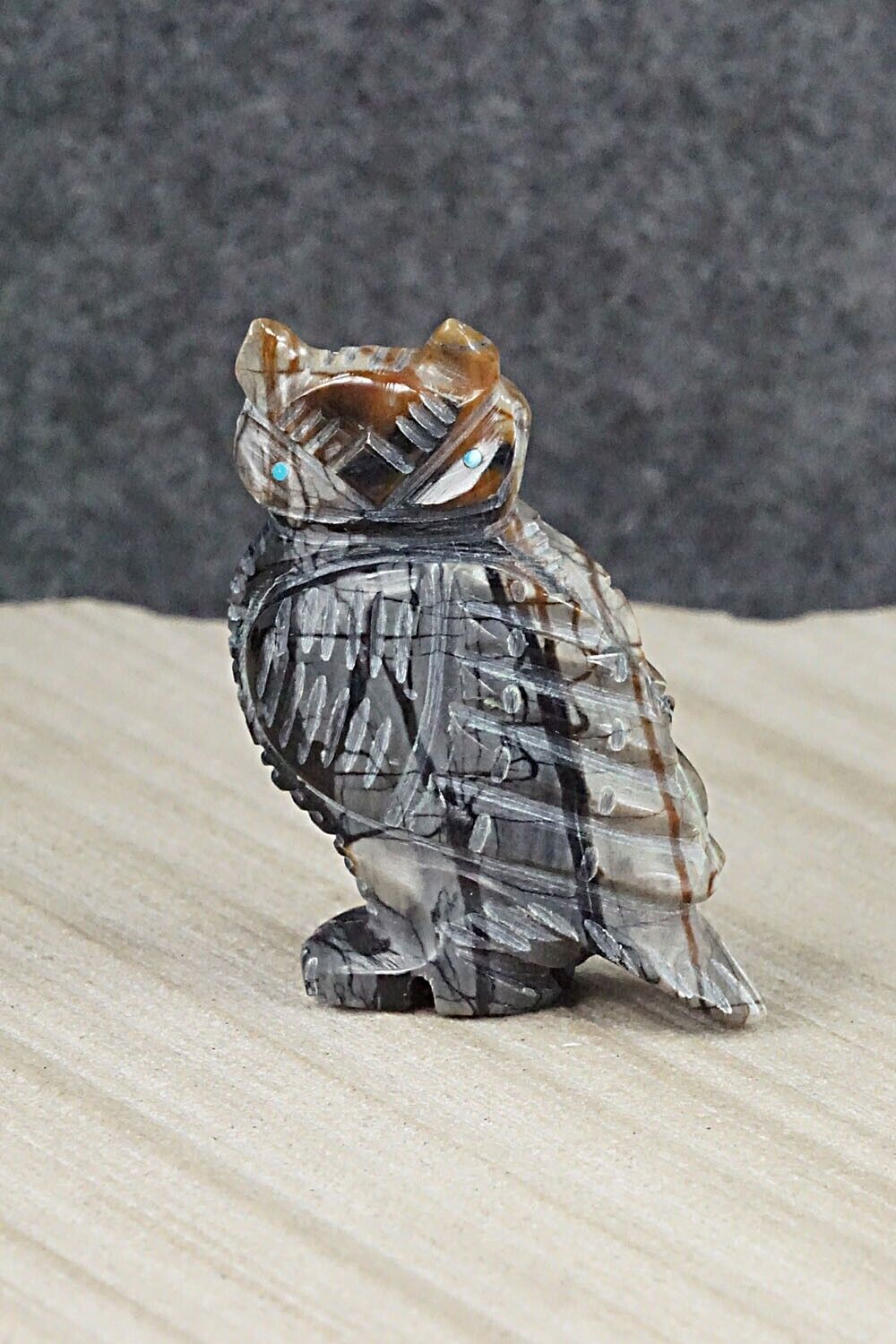 Owl Navajo Fetish Carving - Albert Livingston