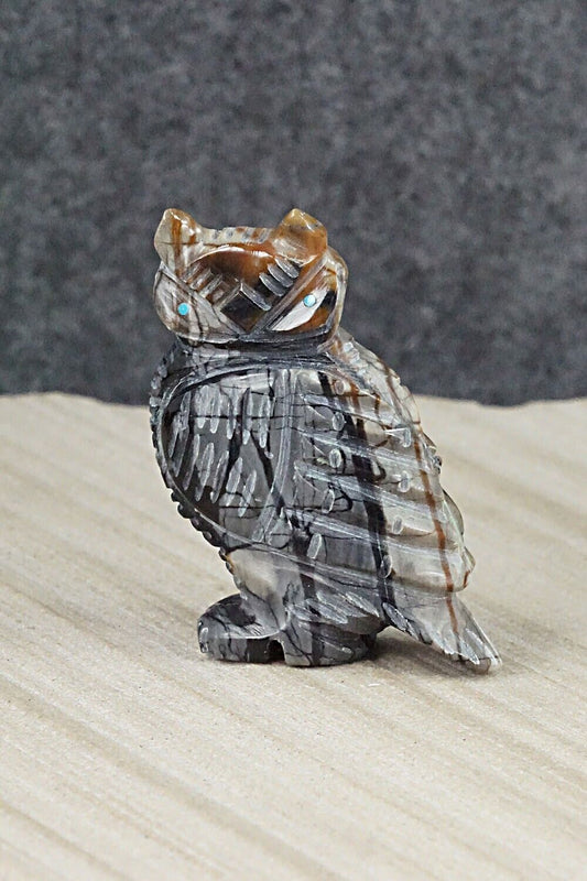 Owl Navajo Fetish Carving - Albert Livingston