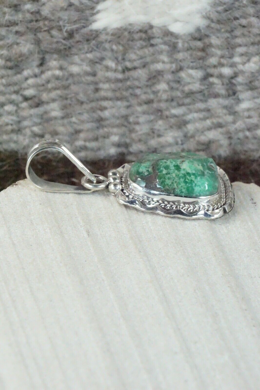 Turquoise & Sterling Silver Pendant - Samuel Yellowhair
