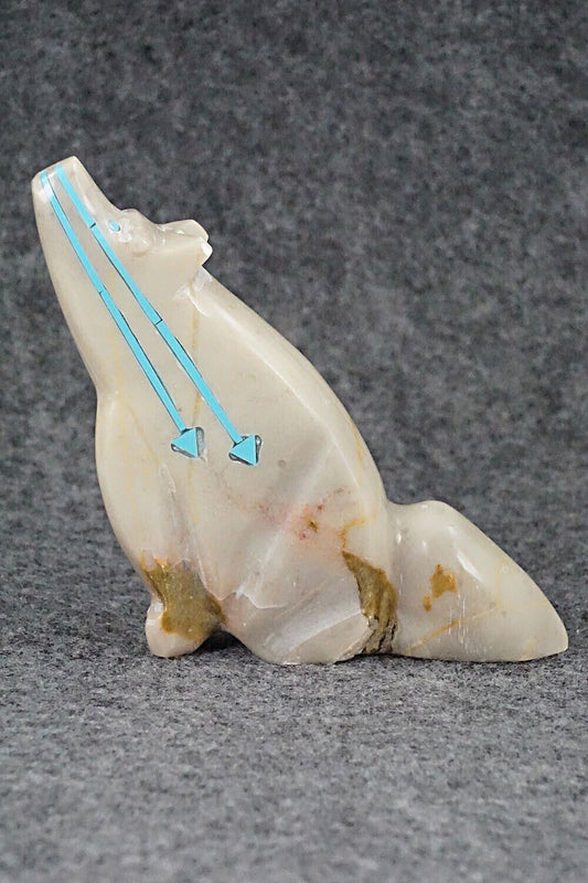 Wolf Zuni Fetish Carving - Rodney Laiwakete