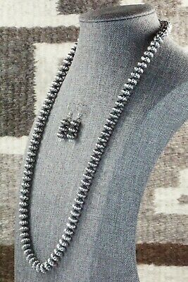 Sterling Silver Navajo Pearl Necklace & Earrings - Preston Haley