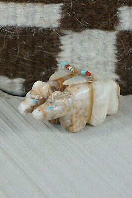Bear and Wolf Zuni Fetish Carving - Peter Gasper - High Lonesome Trading