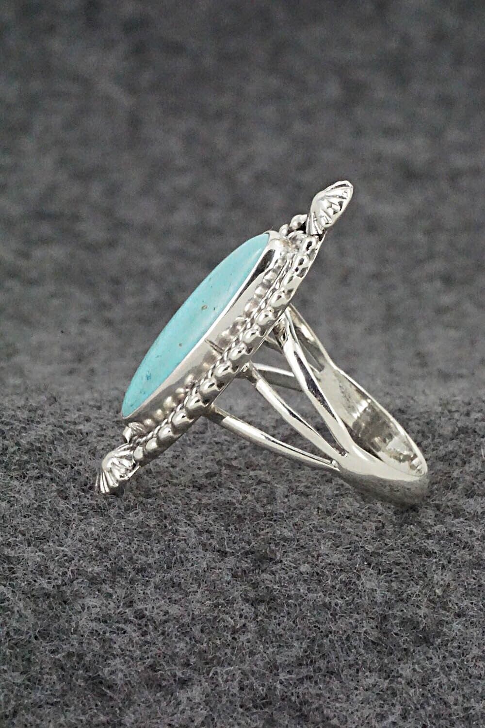 Turquoise & Sterling Silver Ring - Samuel Yellowhair - Size 9