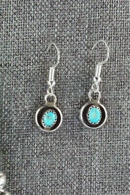 Turquoise & Sterling Silver Squash Blossom and Earrings - Phil Garcia