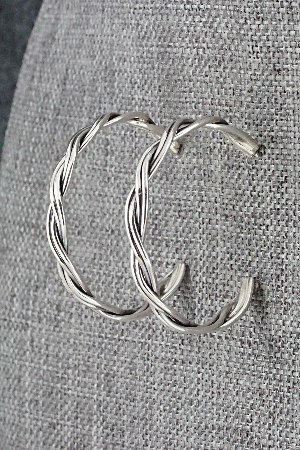 Sterling Silver Hoop Earrings - Elaine Tahe