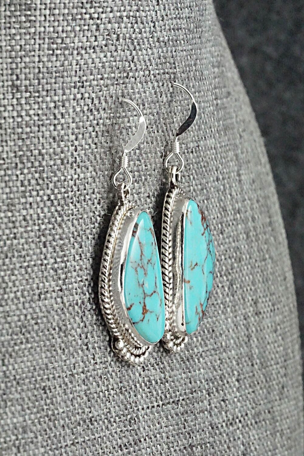 Turquoise & Sterling Silver Earrings - Verley Betone