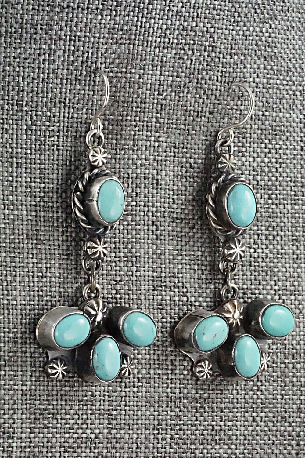 Turquoise & Sterling Silver Earrings - Wilson Dawes