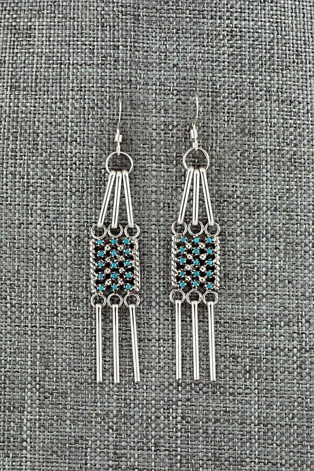 Turquoise & Sterling Silver Earrings - Justin Amesoli
