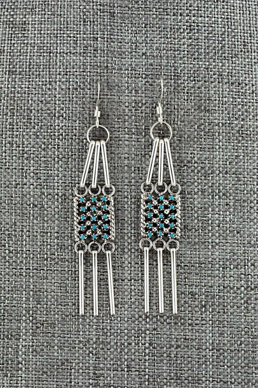 Turquoise & Sterling Silver Earrings - Justin Amesoli