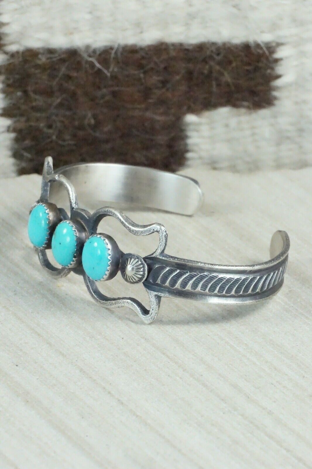 Turquoise and Sterling Silver Bracelet - Eva & Linberg Billah