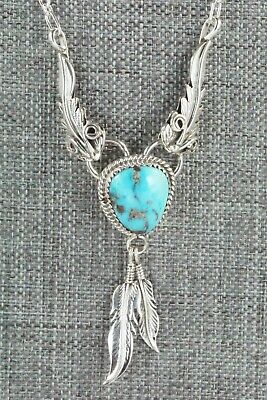Turquoise & Sterling Silver Necklace - Lee Shorty
