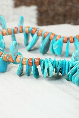 Navajo Turquoise & Spiny Oyster Necklace - Native American