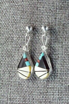 Multi Stone Inlay & Sterling Silver Earrings - Ola Eriacho