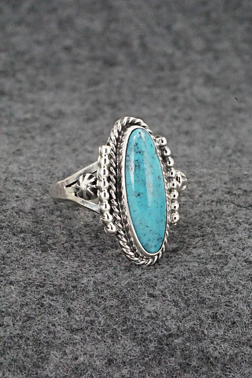 Turquoise & Sterling Silver Ring - Samuel Yellowhair - Size 6