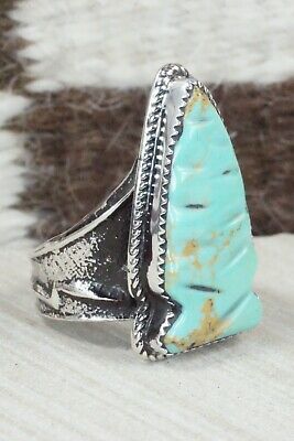 Turquoise and Sterling Silver Ring - Glenn Livingston - Size 11