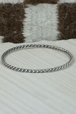 Navajo Sterling Silver Bangle Cuff - Elaine Tahe