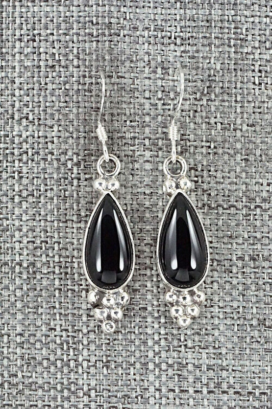 Onyx & Sterling Silver Earrings - Judy Largo
