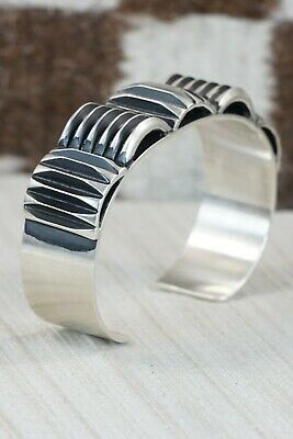 Navajo Sterling Silver Bracelet - Leander Tahe