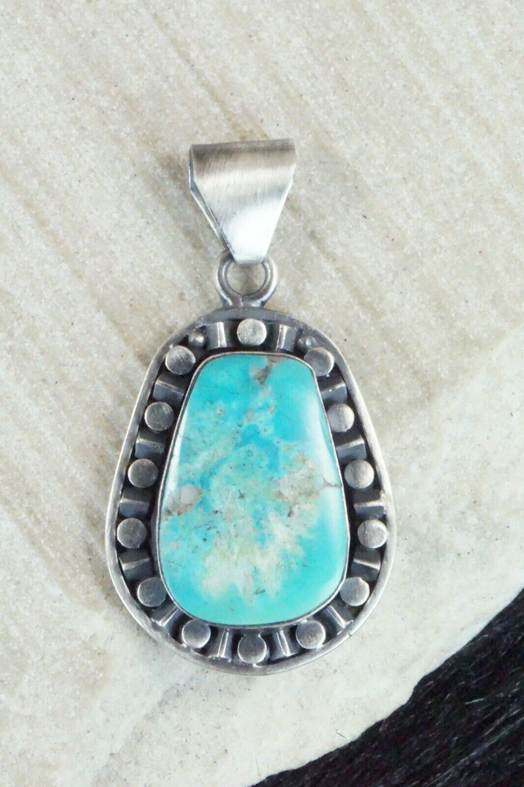 Turquoise and Sterling Silver Pendant - Sharon McCarthy