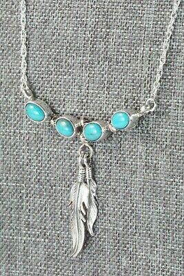 Turquoise & Sterling Silver Necklace - Verley Betone