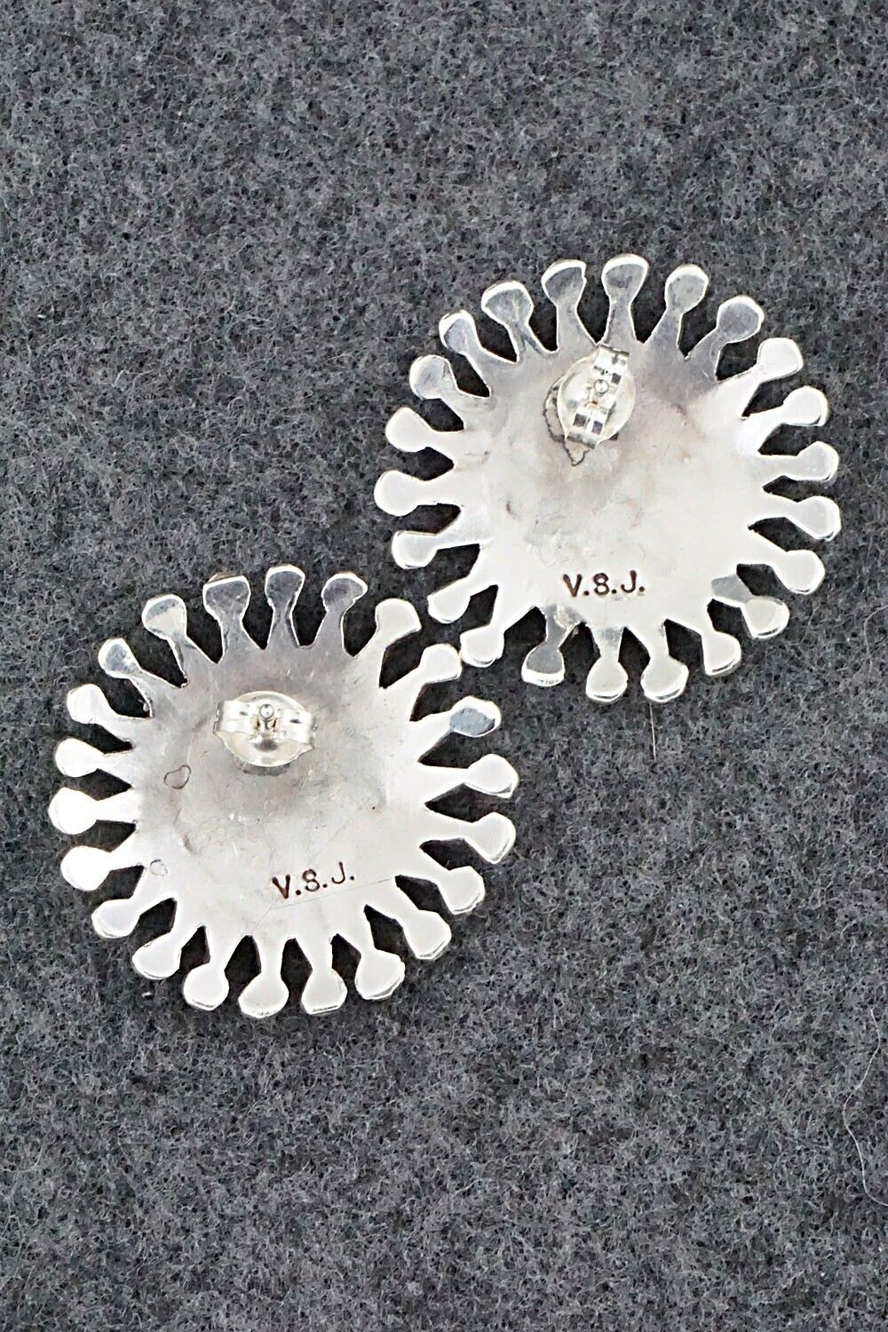 Turquoise & Sterling Silver Earrings - Vincent Johnson