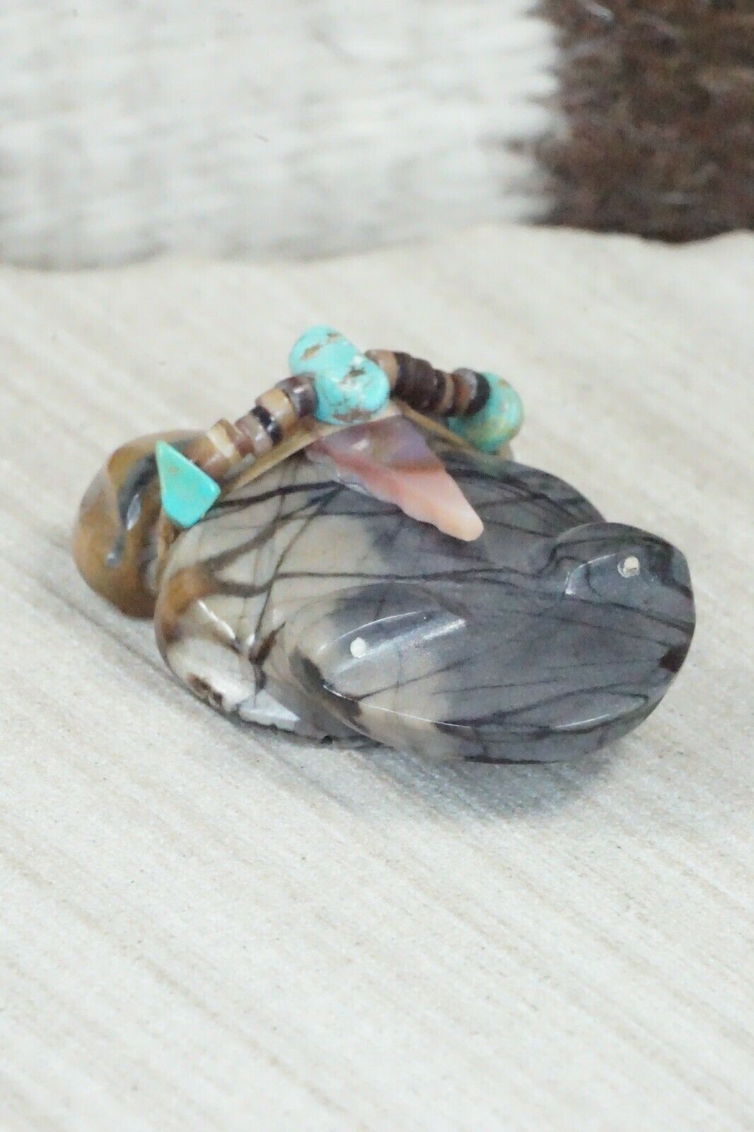 Frog Zuni Fetish Carving - Daisy Natewa - High Lonesome Trading