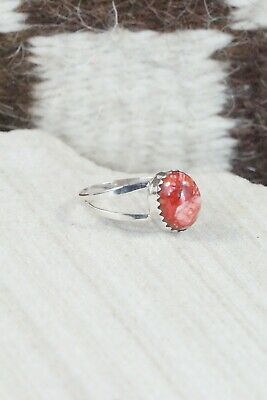 Spiny Oyster & Sterling Silver Ring - Robert Martinez - Size 7.25
