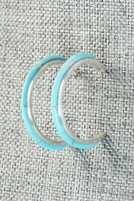 Turquoise & Sterling Silver Earrings - Beavis Massie