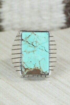 Turquoise and Sterling Silver Ring - Ray Jack - Size 12.75