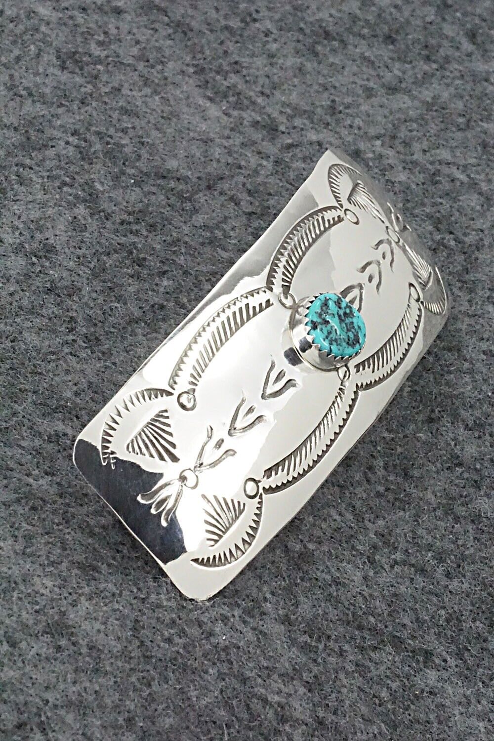 Turquoise & Sterling Silver Hair Barrette - Jolene Begay