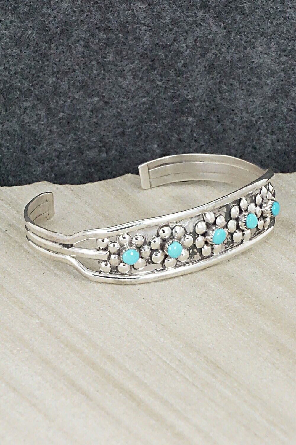 Turquoise & Sterling Silver Bracelet - Ronald Yatsattie