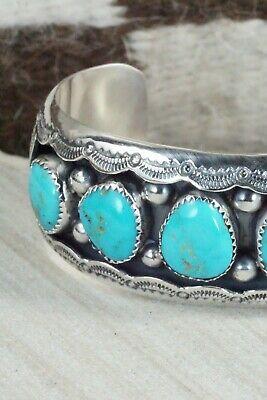 Turquoise & Sterling Silver Bracelet - Wilbert Muskett Sr. - High Lonesome Trading