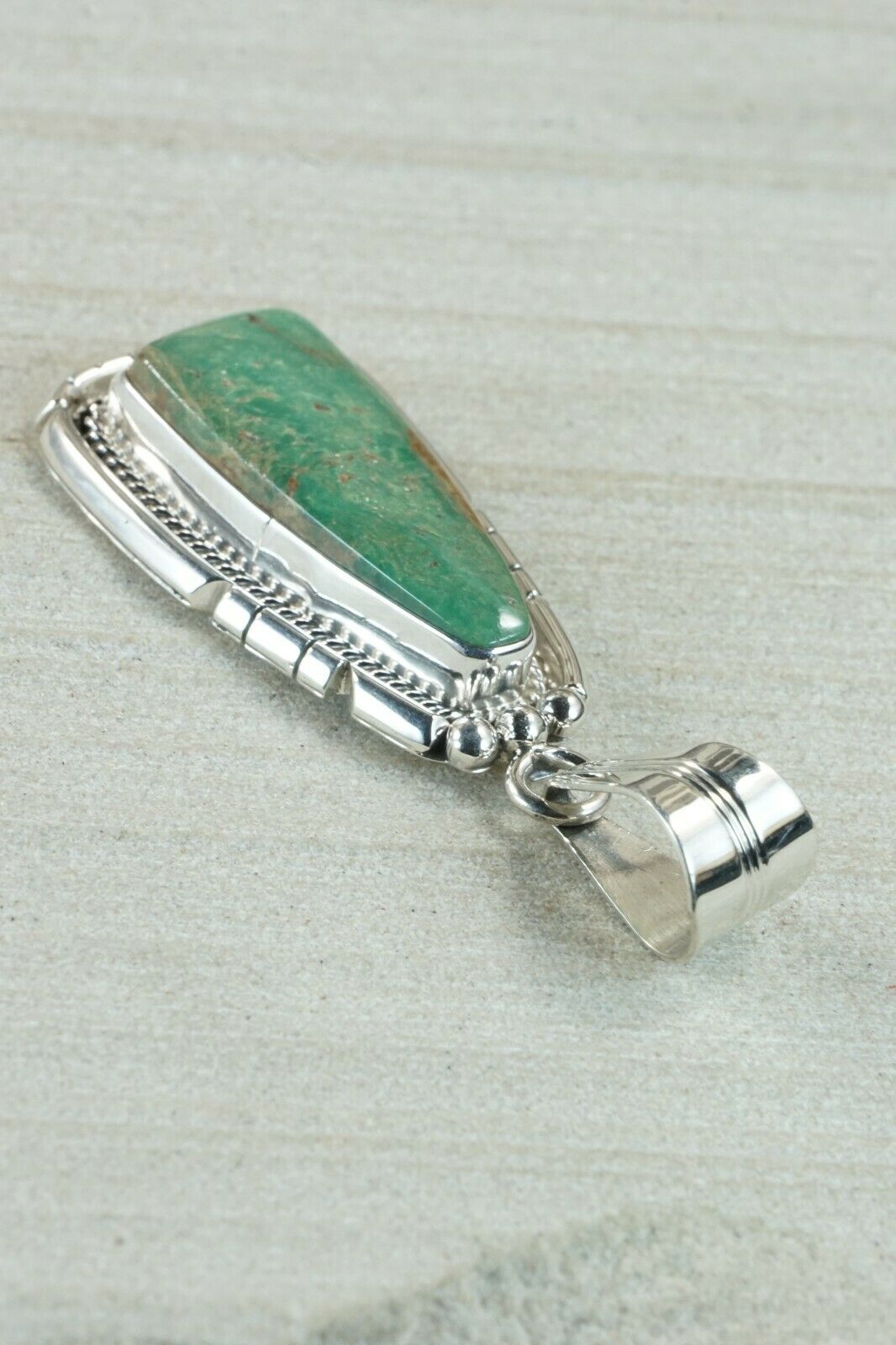 Navajo Turquoise & Sterling Silver Pendant - Samuel Yellowhair