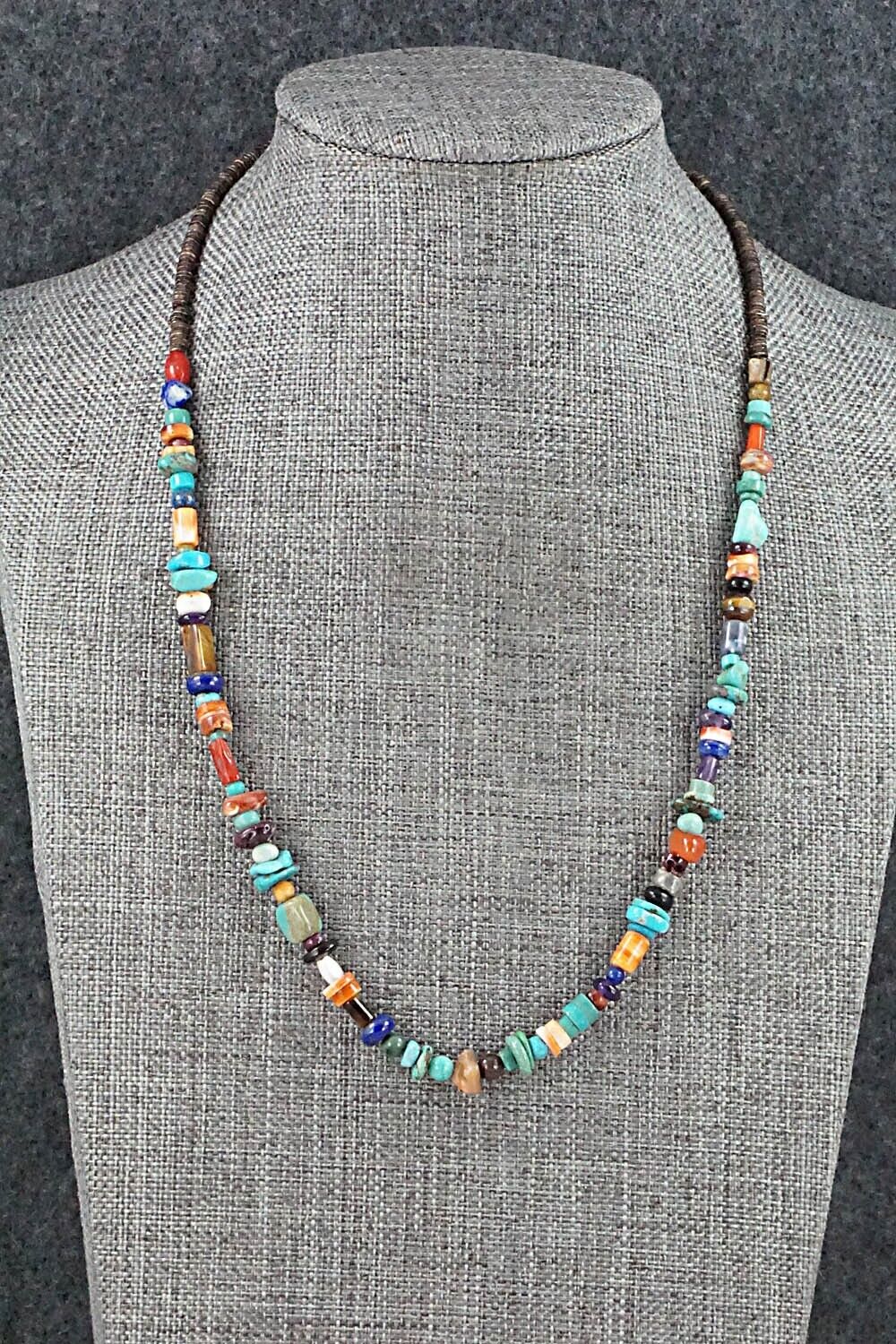 Multi Stone and Sterling Silver Necklace - Helen Tsosie