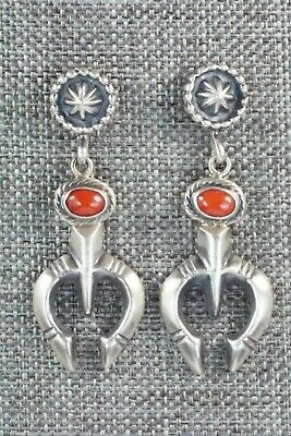 Coral & Sterling Silver Earrings - Annie Spencer