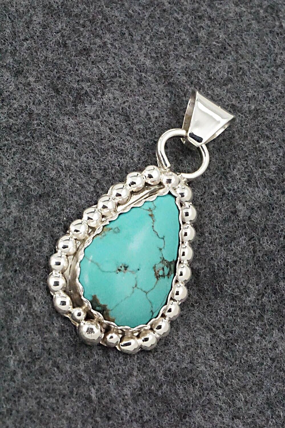 Turquoise & Sterling Silver Pendant - Fredrick Koruh Jr.