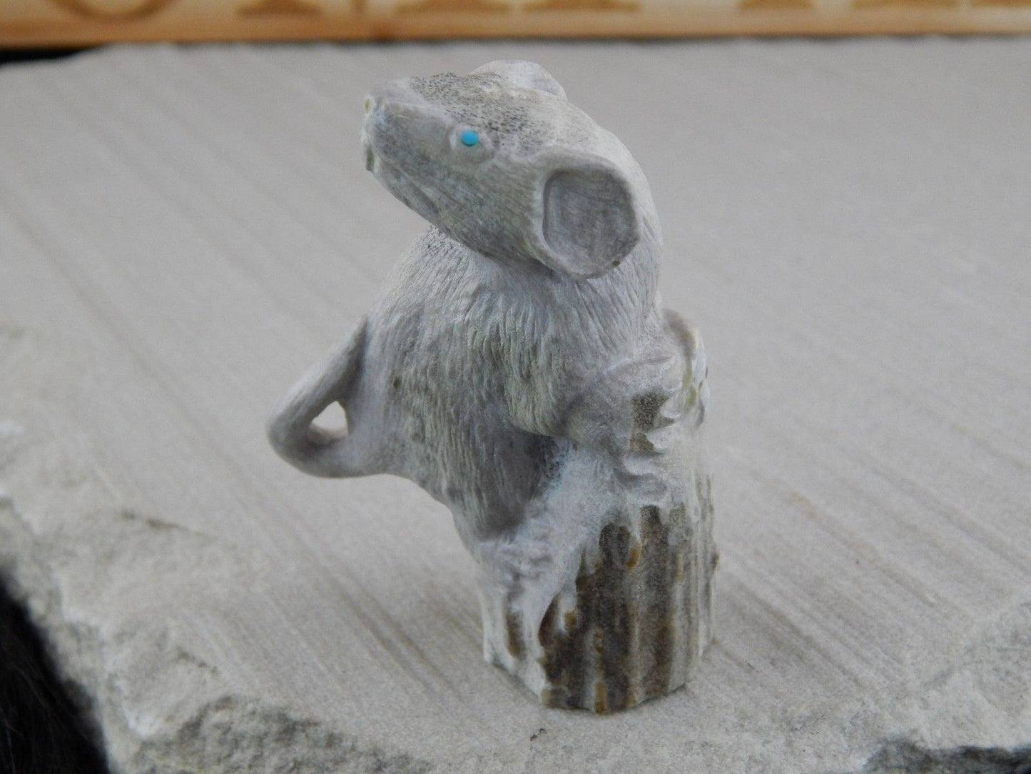 Mouse Zuni Fetish Carving - Maxx Laate - High Lonesome Trading
