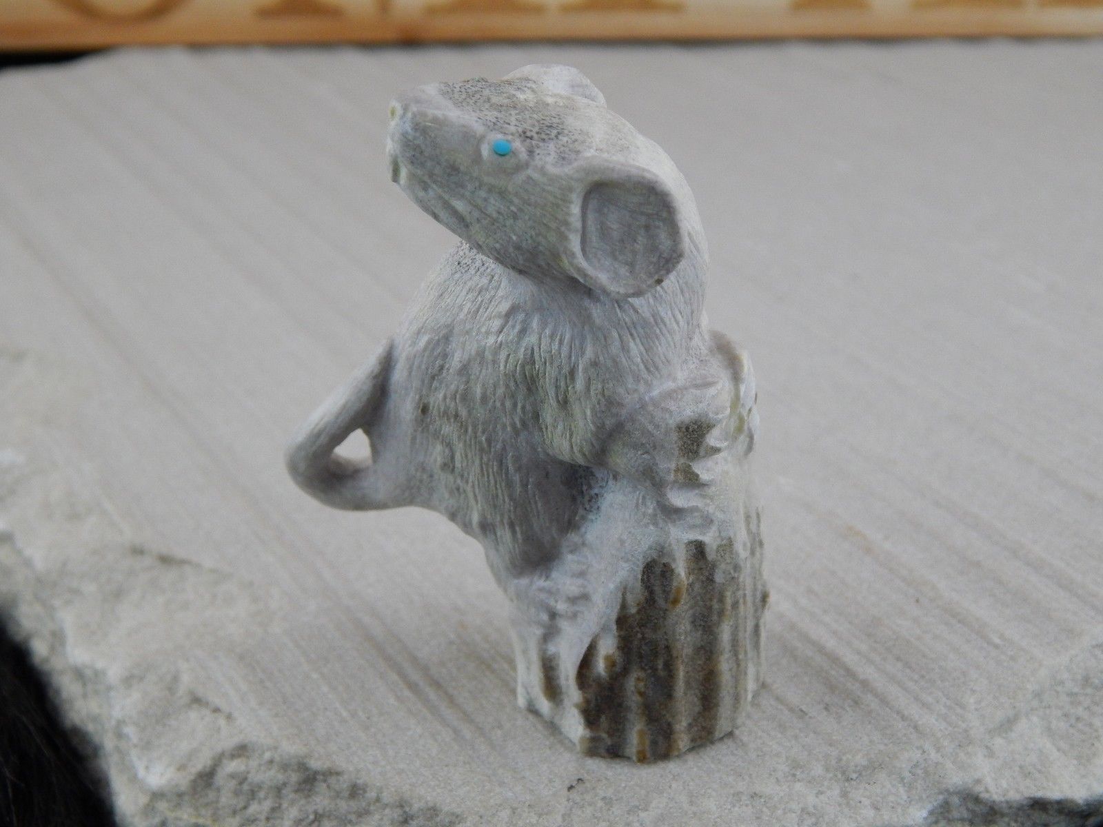Mouse Zuni Fetish Carving - Maxx Laate - High Lonesome Trading