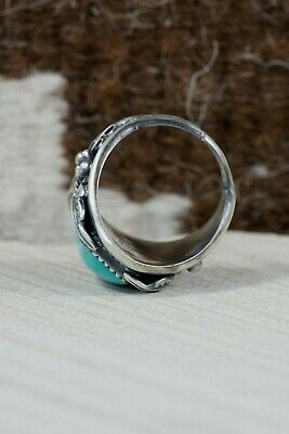 Navajo Turquoise & Sterling Silver Ring - Mike Smith - Size 12.75