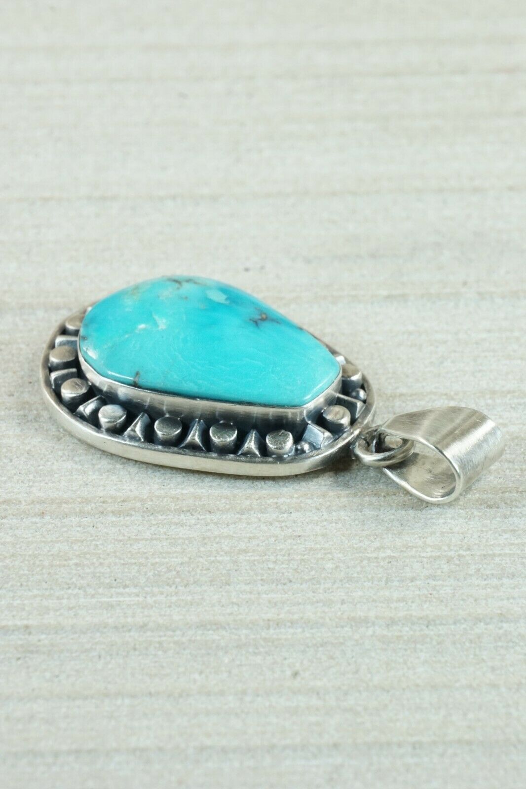 Navajo Turquoise and Sterling Silver Pendant - Sharon McCarthy