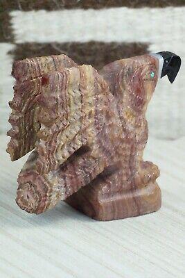Eagle Zuni Fetish Carving - Jon Quam - High Lonesome Trading