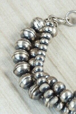 Sterling Silver Navajo Pearl Link Bracelet